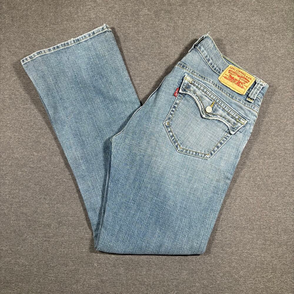 VTG Y2K Women’s Levi’s 542 Low Rise Bootcut Jeans Lightwash Size 14W